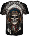 Native American Skull 3D Hoodie - Native American Pride Shop