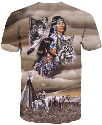 Brown Native Wolf - Welcome Native Spirit