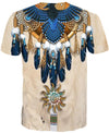 Blue Feather Pattern 3D Hoodie - Native American Pride Shop