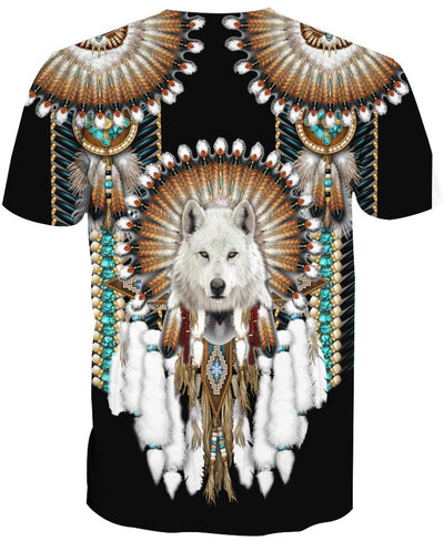 Native Wolf 3D Hoodie - Native American Pride Shop