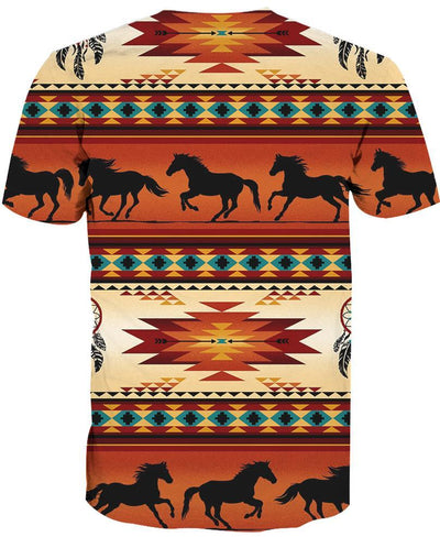 Native Horse Pattern 3D Hoodie - Native American Pride Shop