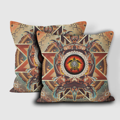 Turtle Spirit Native American Pillow Cover WCS