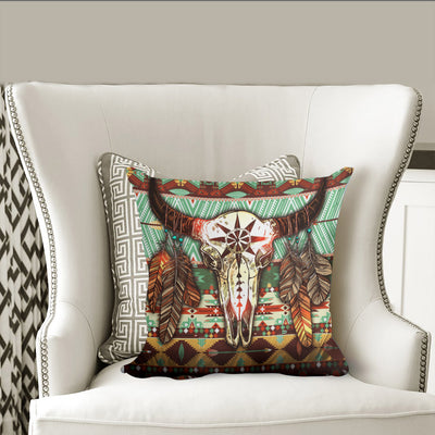 Buffalo Pattern Native American Pillow Cover WCS