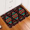 Navy Native Tribes Pattern Native American Doormat