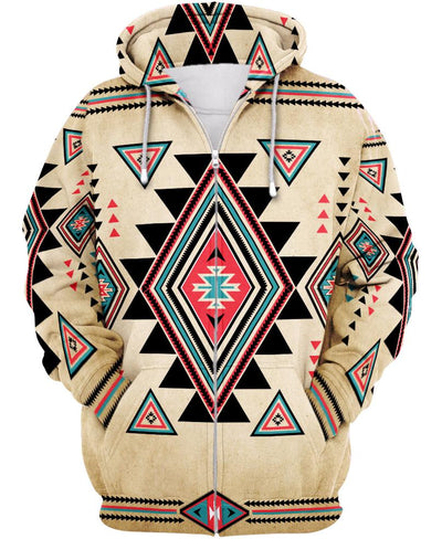 Native American - Ancient Pattern 3D Hoodie - Native American Pride Shop