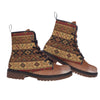 Brown Pattern Native  Leather Martin Short Boots WCS