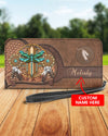 CUSTOM NAME HERE - Native American Wolves Womens Clutch Purse 04 WCS