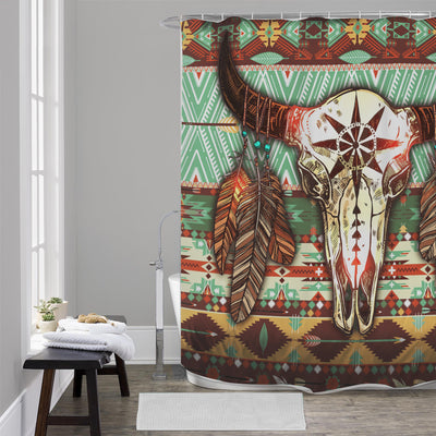 Inspired Apache Pattern Native American Shower Curtains WCS