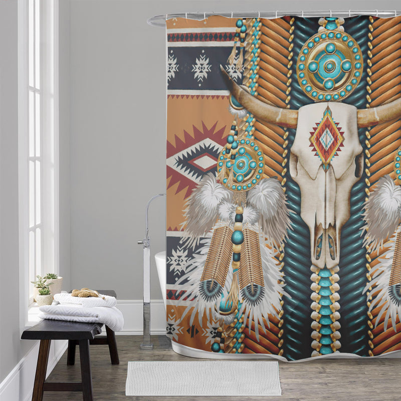 Inspired Apache Pattern Native American Shower Curtains WCS