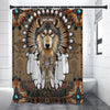 Wolf Native American Shower Curtains WCS