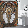 Wolf Native American Shower Curtains WCS