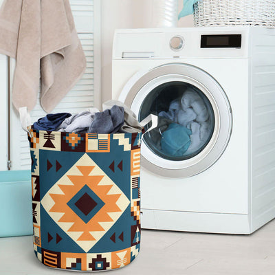 Navy Arrow Pattern Laundry Basket WCS