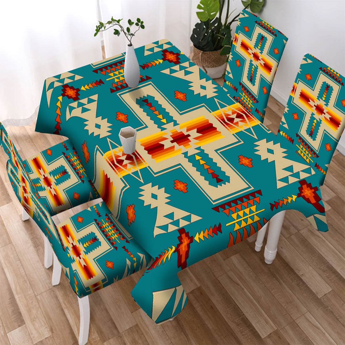 Blue Tribe Design Native American Tablecloth - Chair cover WCS