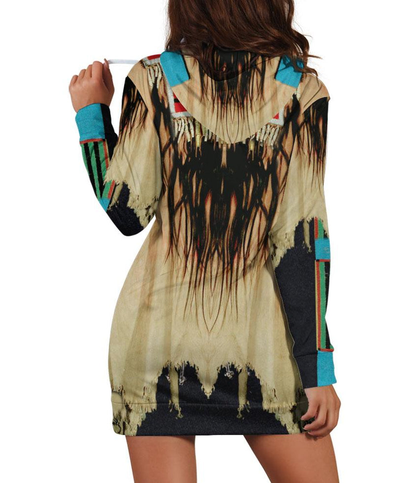 Native Patterns Pale Yellow Hoodie Dress WCS