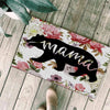 Mama Bear Flower Rose Native Doormat