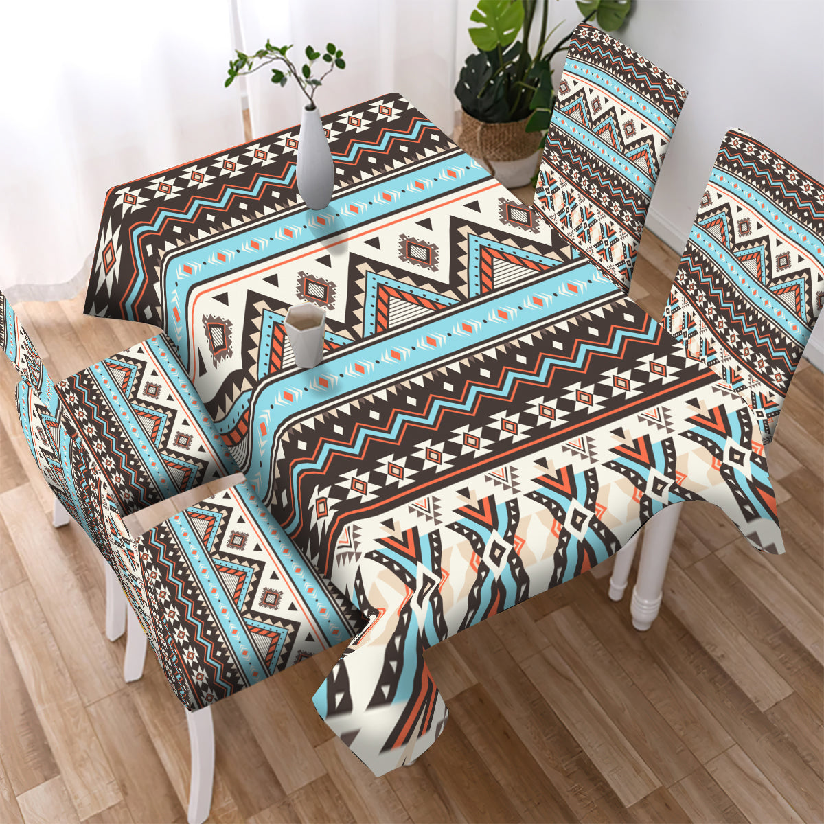 Multi Pattern Culture Design Native American Tablecloth - Chair cover WCS