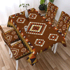 Brown Pattern Design Native American Tablecloth - Chair cover WCS