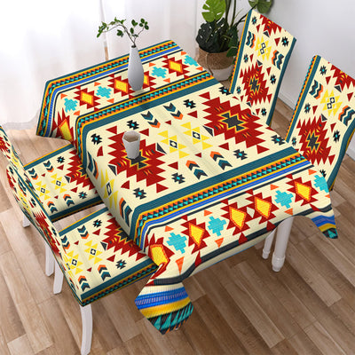 Multi Pattern Culture Design Native American Tablecloth - Chair cover WCS