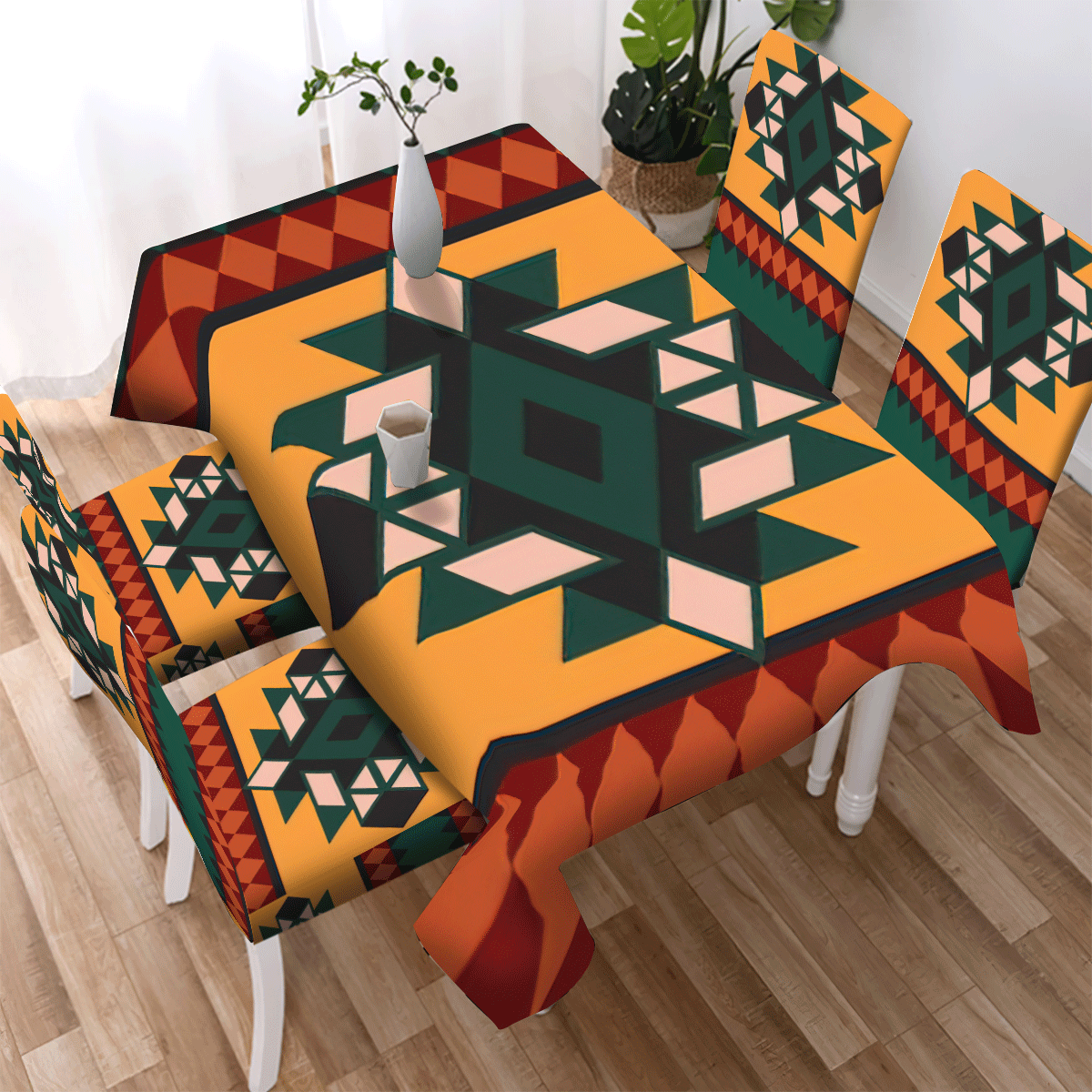 Pattern Tribe Design Native American Tablecloth - Chair cover WCS