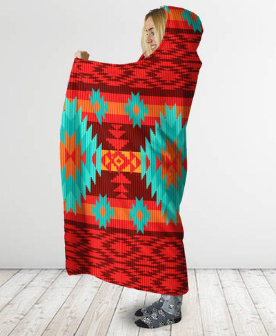 Pattern Hooded Blanket WCS