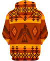 Orange Eagle 3D Hoodie - Native American Pride Shop