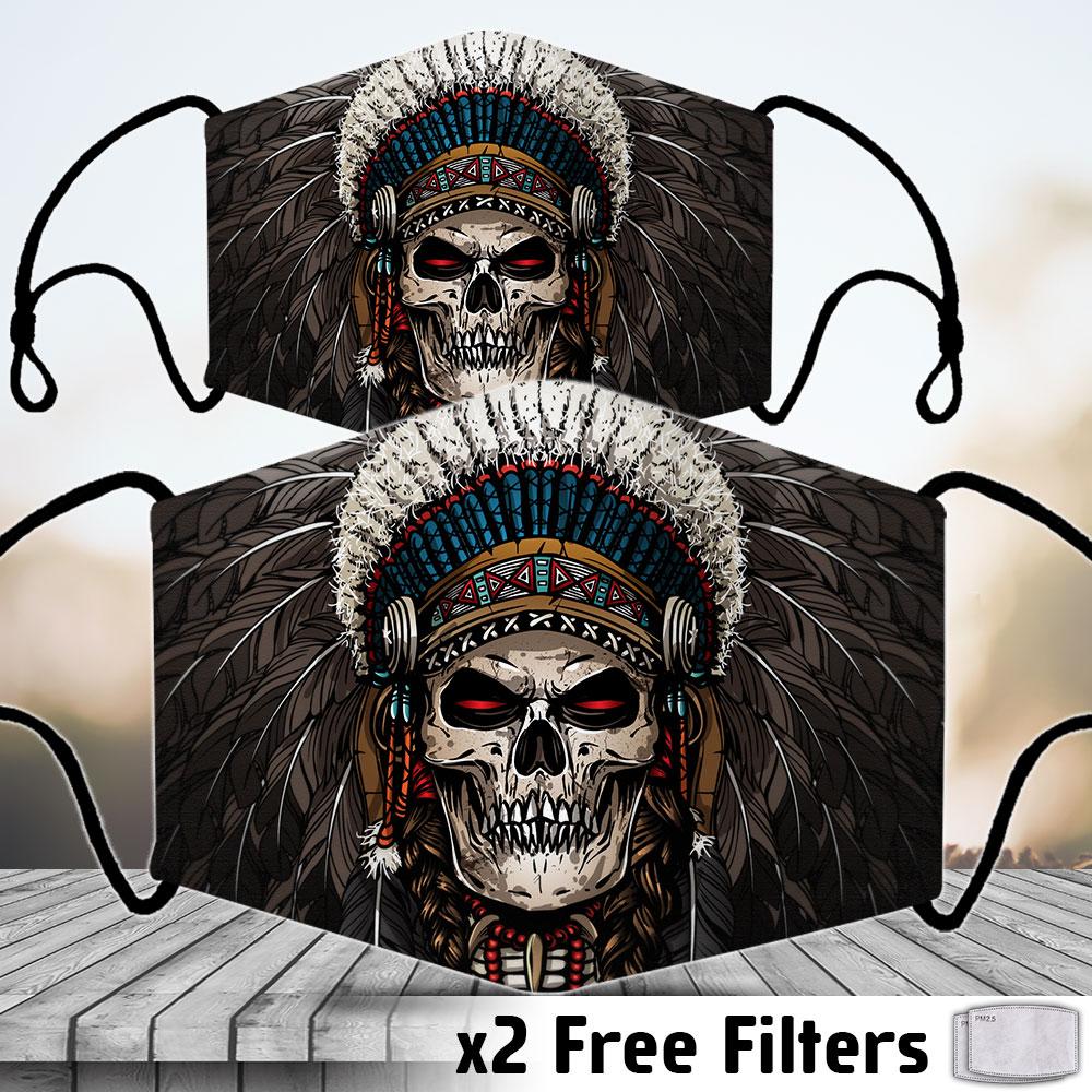 Native Indian Chief Skull Mask WCS