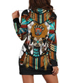 Native Bear Motifs Hoodie Dress WCS