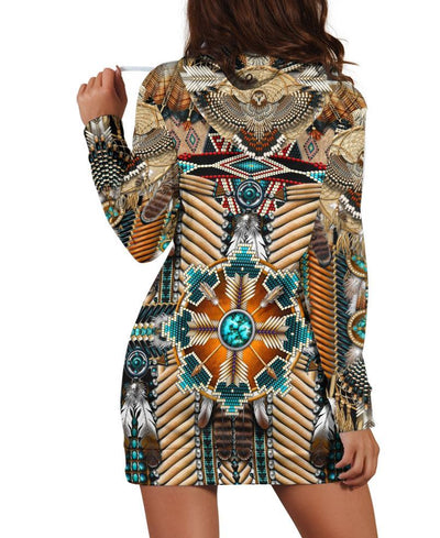 Native Feather Hoodie Dress WCS