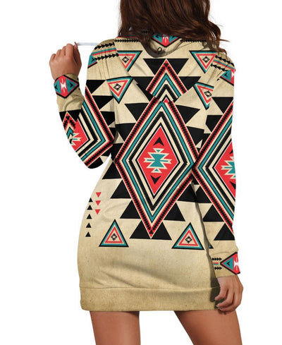 Native Gentle Motifs Hoodie Dress WCS