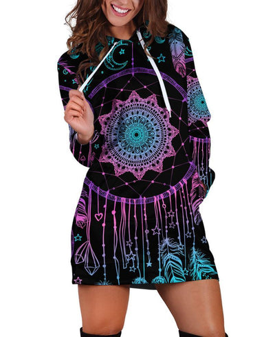 Native Dream Pattern Hoodie Dress WCS