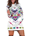 Native White Background Hoodie Dress WCS