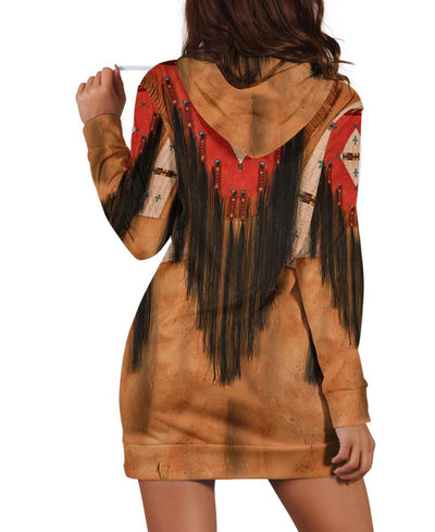 Native Brown Hoodie Dress WCS