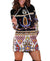 Native Feature Motifs Hoodie Dress WCS