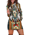 Buffalo Skull Motifs Hoodie Dress WCS