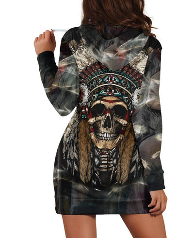 Native Skull Hoodie Dress WCS