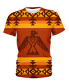 Orange Eagle 3D Hoodie - Native American Pride Shop