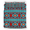 Red & Turquoise Native Pattern Bedding Set WCS