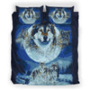 Blue Native Wolf Bedding Set WCS