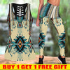 Turiquoise Native Indian Pattern Feather Tank Top & Legging Set 16 WCS