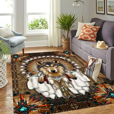 Wolf Native American Rug WCS