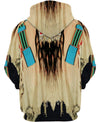 Native Patterns Pale Yellow 3D Hoodie - Native American Pride Shop