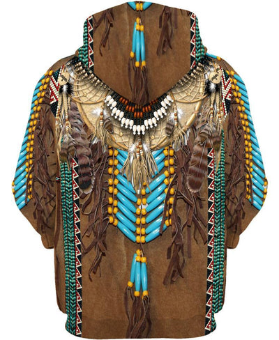 Native Fringed Motifs 3D Hoodie - Native American Pride Shop