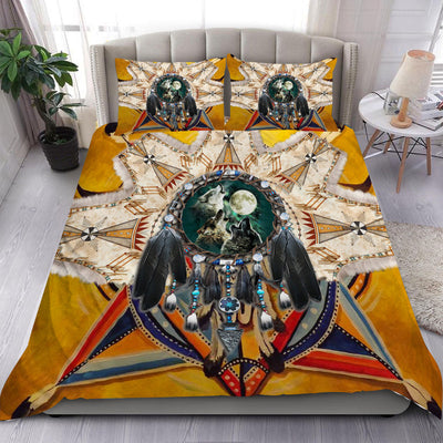 Native Three Wolves Bedding Set WCS