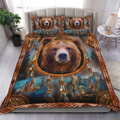 Brown Bear Dreamcatcher Native American Bedding Set WCS