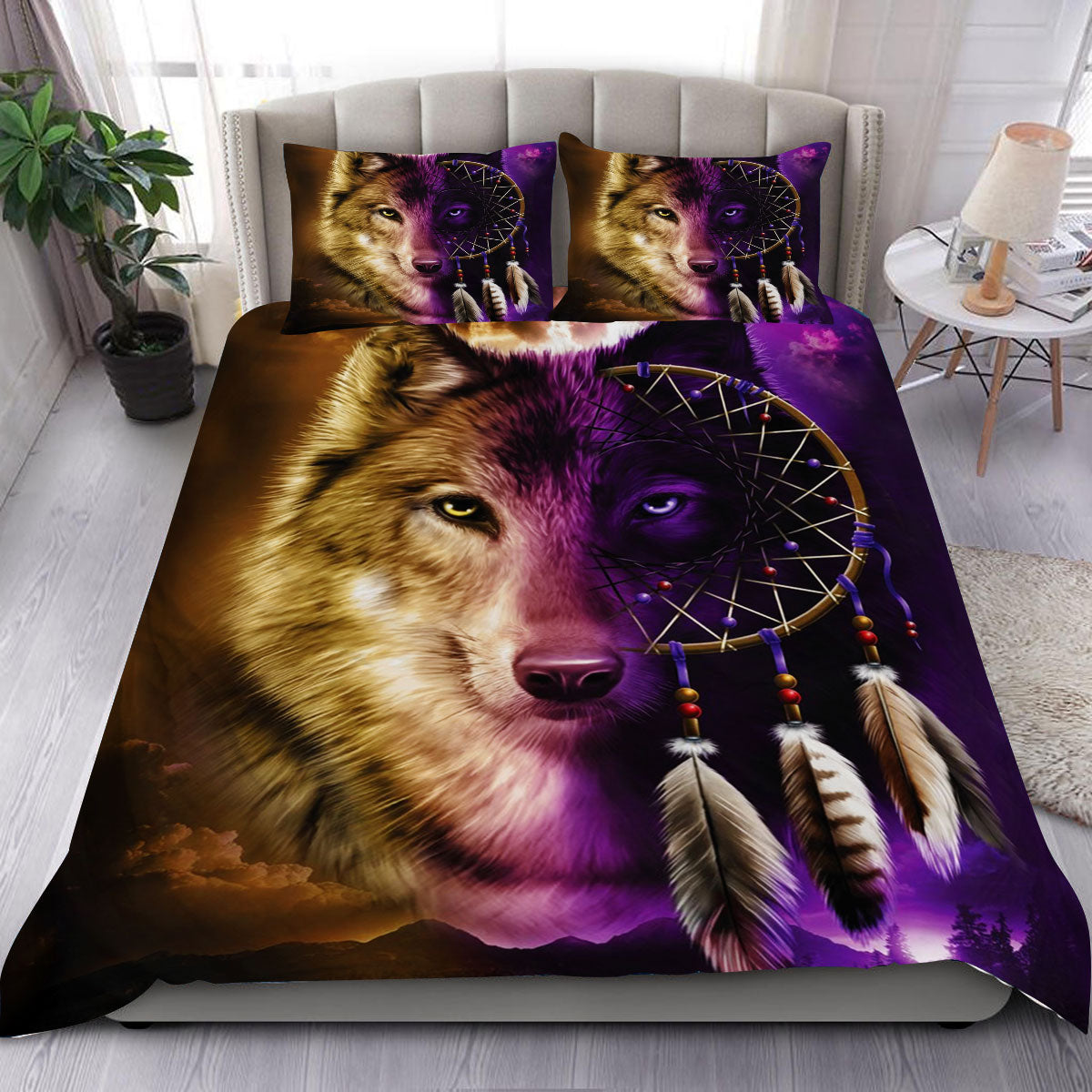 Native Two-Color Wolf Bedding Set WCS