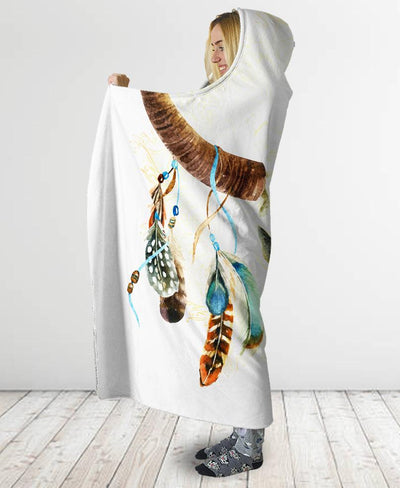 Tribal Bull Hooded Blanket WCS