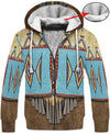 Native Pattern Blue 3D Hoodie - Native American Pride Shop