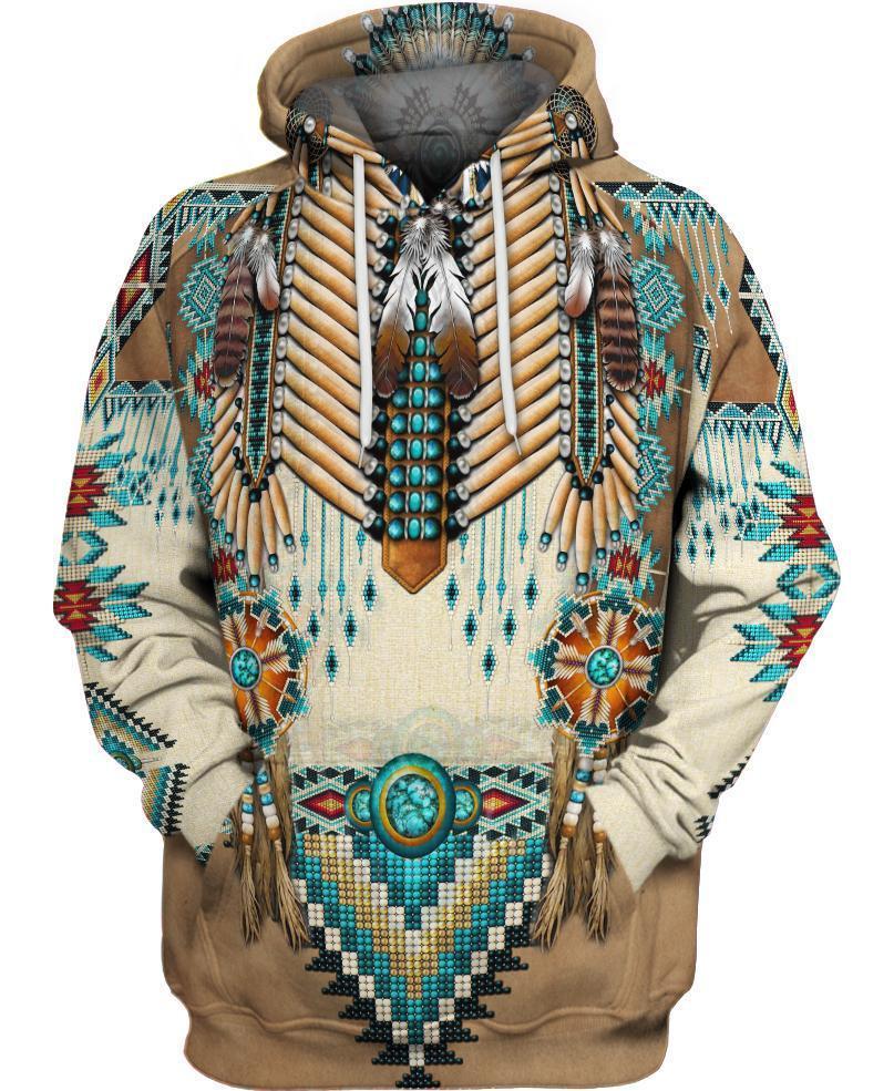 Native Pattern Beautiful 3D Hoodie - Native American Pride Shop