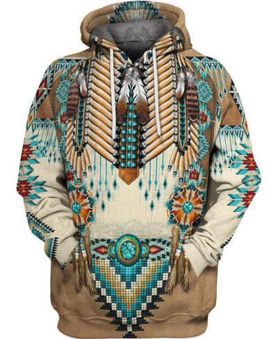 Native Pattern Beautiful 3D Hoodie - Native American Pride Shop