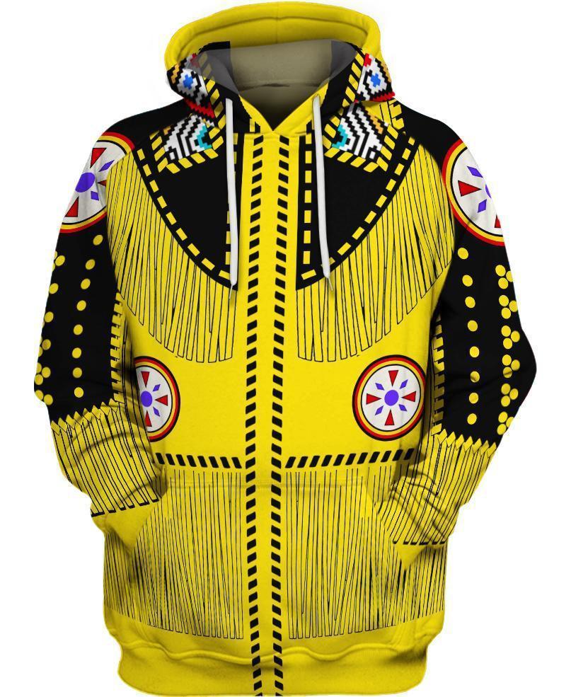 Yellow Native 3D Hoodie - Native American Pride Shop